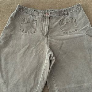 J Jill Linen and Cotton Olive Green Pants Size 10 (TD)